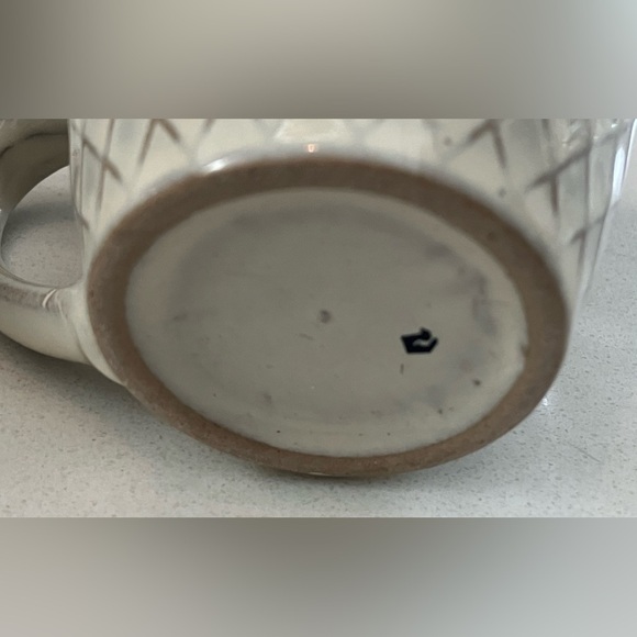 Espresso Demi tasse coffee cup Set of Two Gray Patterned ceramic cups - Picture 6 of 10